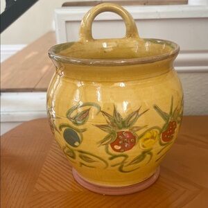 T Comme Terre Hand Painted Terra Cotta planter Made in France strawberry
